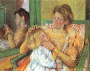 Mary Cassatt Mother Combing her Child Hair oil painting